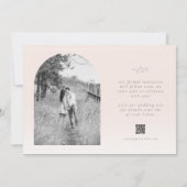 Romantisch Blush Pink Save The Date Kaart (Achterkant)