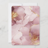 Romantisch Blush Roze Goud Abstract Bloemen Verjaa Kaart (Achterkant)