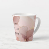 Romantisch Blush Roze Goud Bloemen Latte Mok (Rechterhoek)