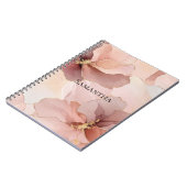Romantisch Blush Roze Goud Bloemen Notitieboek (Linkerzijde)