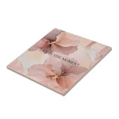 Romantisch Blush Roze Goud Bloemen Tegeltje (Zijkant)