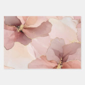 Romantisch Blush Roze Goud Bloemen Vrijgezellenfee Inpakpapier Vel (Voorkant)