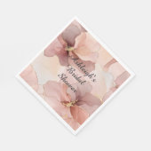 Romantisch Blush Roze Goud Bloemen Vrijgezellenfee Servet (Hoek)