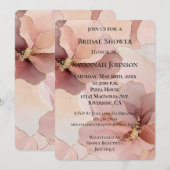 Romantisch Blush Roze Rose Bloemen Vrijgezellenfee Kaart (Voorkant / Achterkant)