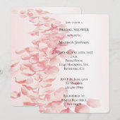 Romantisch Blush Roze Rozenblaadjes Vrijgezellenfe Kaart (Voorkant / Achterkant)