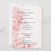 Romantisch Blush Roze Rozenblaadjes Vrijgezellenfe Kaart (Voorkant)