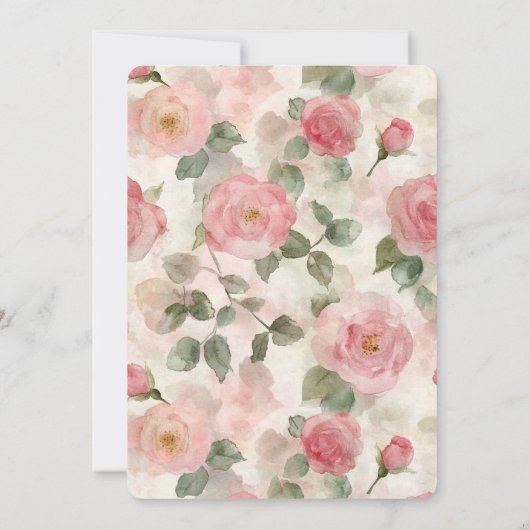 Romantisch Blush Rozen Bloemen Vrijgezellenfeest Kaart (Achterkant)