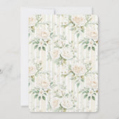 Romantisch Blush White Roses Floral Vrijgezellenfe Kaart (Achterkant)
