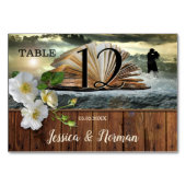Romantisch boek liefhebbers tafel nummer Kaart (Voorkant)