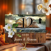 Romantisch boek liefhebbers tafel nummer Kaart