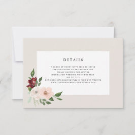 Romantisch boeket Details RSVP Kaartje