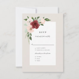 Romantisch boeket RSVP Menu