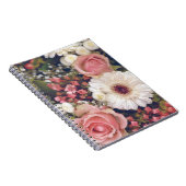 Romantisch boeket van roze rozen notitieboek (Rechterzijde)
