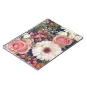Romantisch boeket van roze rozen notitieboek (Linkerzijde)