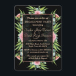 Romantisch Boho Bloemige Eucalyptus Verlovingsfees Kaart<br><div class="desc">Uniek ontwerp met Eucalyptus bloemen en bladeren,  een zwarte vorm met roosgouden lijst,  allemaal op een zwarte achtergrond. Gebruik de aanpassingstool om uw informatie toe te voegen. Zie ook mijn Eucalyptus Bruiloftcollectie.</div>