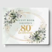 Romantisch Boho Botanisch 80ste Verjaardag Gastboe Gastenboek (Voorkant)