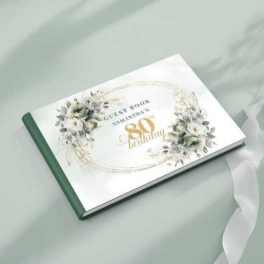Romantisch Boho Botanisch 80ste Verjaardag Gastboe Gastenboek