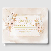 Romantisch Bord Roze Goud Lijst bruiloft gastenboe Gastenboek (Voorkant)