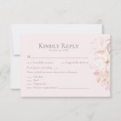 Romantisch Bord Roze Rozen Bruiloft RSVP Kaart (Voorkant)