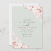 Romantisch Bord Roze Rozen Trouwuitnodiging Kaart (Voorkant)