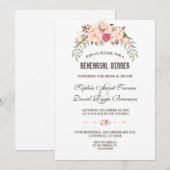 Romantisch bordeauxroze bloemencollectie voor oefe kaart (Voorkant / Achterkant)