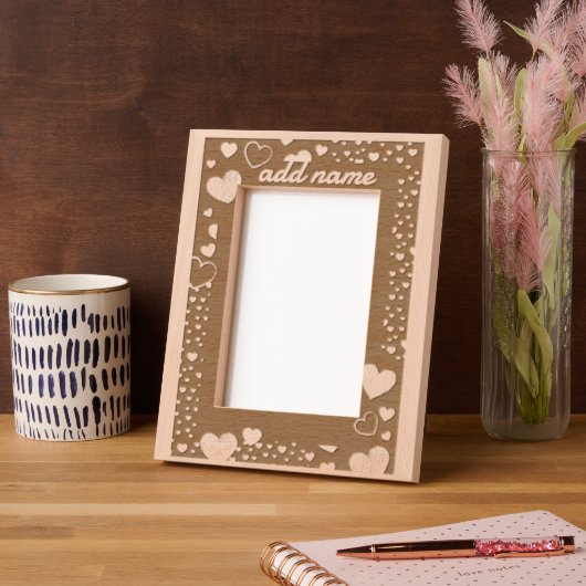 Romantisch Border Heart Gegraveerde Lijstjes (Links)