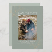 Romantisch bos Bewaar de datum Save The Date (Voorkant / Achterkant)