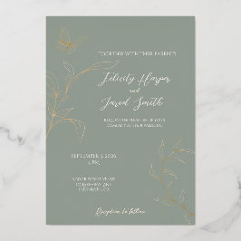 Romantisch bos bruiloft uitnodiging