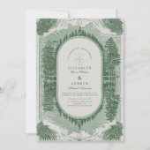 Romantisch  boslandschap met bergen kaart (Voorkant)