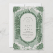 Romantisch boslandschap save the date (Voorkant)