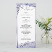 Romantisch Botanisch Huwelijk Receptie Menu (Staand voorkant)