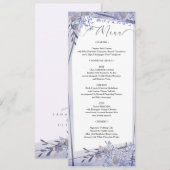 Romantisch Botanisch Huwelijk Receptie Menu (Voorkant / Achterkant)