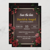 romantisch botanisch roos kaart (Voorkant / Achterkant)