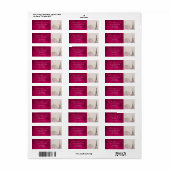 Romantisch Bourgondië Parijs Eiffeltoren Roze Bloe Etiket (Full Sheet)