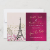 Romantisch Bourgondië Parijs in de lente Save The Date (Voorkant)