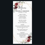 Romantisch Bourgondië rood blozend Roos bloemige g Menu<br><div class="desc">De elegante en moderne romantische geometrische waterverf floral bruiloft is voorzien van een boeket van bogundy / marsala , wazige roze, Paarse, perzikkleurige waterverf rozen met bijpassende bladeren. Ideaal voor een herfst-/midzomerbruiloft. Zoek meer overeenkomende design en variaties uit mijn winkel met 'blissweddingpaperie'. Je kunt contact met me opnemen voor meer...</div>