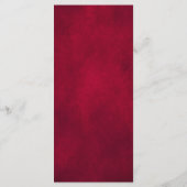 Romantisch Bourgondië rood blozend Roos bloemige g Menu (Achterkant)