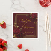 Romantisch Bourgondië Rozen Bruiloft Servet (Insitu)
