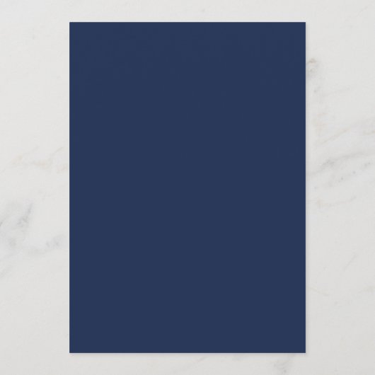 Romantisch Bourgondisch Goud Marine Blauw Bloemen  Menu (Achterkant)