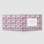 Romantisch Bourgondisch Rood Zilver Bloemen Huweli Gastenboek (Volledig)