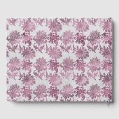 Romantisch Bourgondisch Rood Zilver Bloemen Huweli Gastenboek (Achterkant)