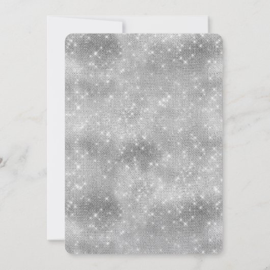 Romantisch Bourgondisch Rood Zilver Bloemen Huweli Kaart (Achterkant)