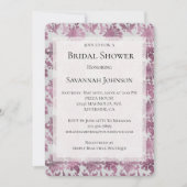 Romantisch Bourgondisch Rood Zilver Bloemen Vrijge Kaart (Voorkant)