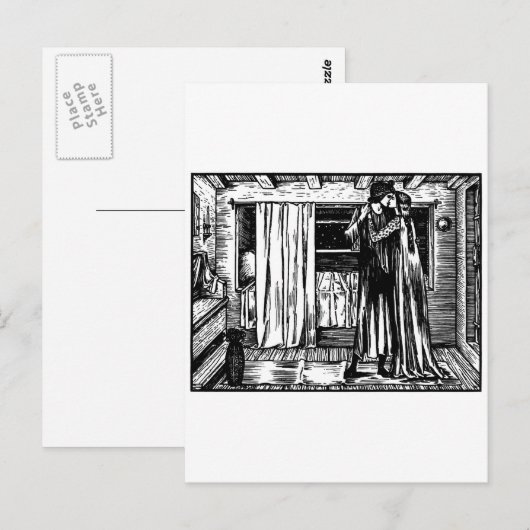 romantisch briefkaart (Voorkant / Achterkant)