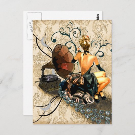 romantisch briefkaart (Voorkant / Achterkant)