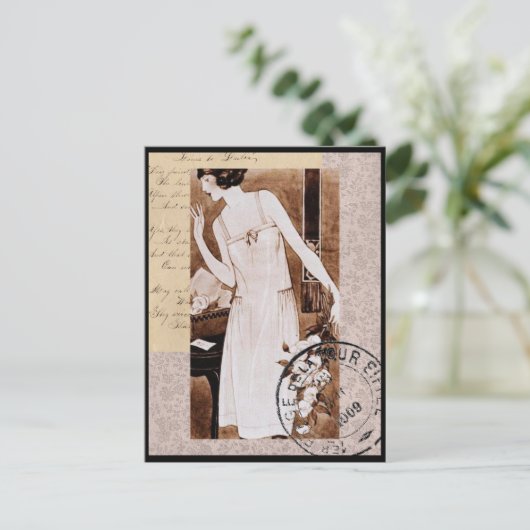 Romantisch  Briefkaart Franse stijl (Staand voorkant)