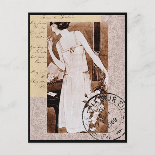 Romantisch  Briefkaart Franse stijl (Voorkant)