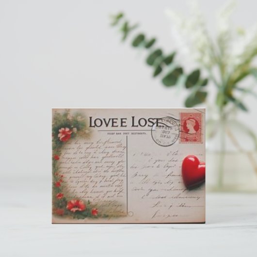 Romantisch briefkaart voor je vrouw (Staand voorkant)