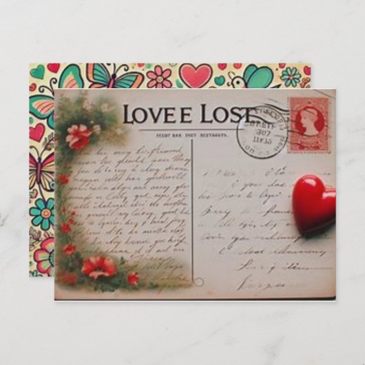 Romantisch briefkaart voor je vrouw (Voorkant / Achterkant)