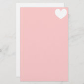 Romantisch briefpapier | Hart monogram (Voorkant / Achterkant)
